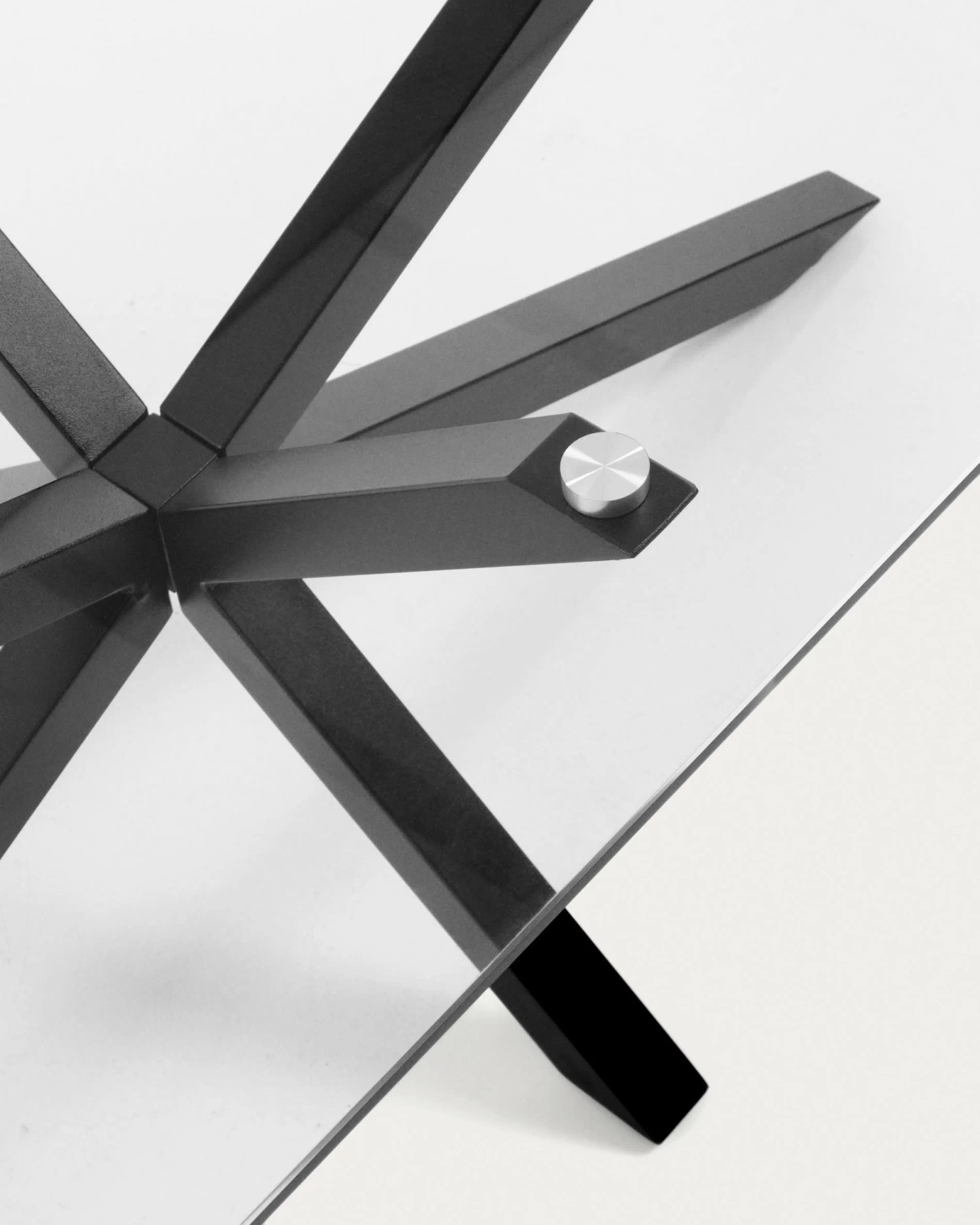 Argo Coffee Table Glass Black Legs 130 X 70 Cm | Kave Home 4 Argo Coffee Table Glass Black Legs 130 X 70 Cm | Kave Home - Image 2