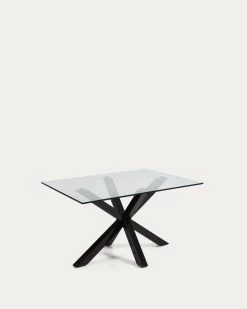 Argo Coffee Table Glass Black Legs 130 X 70 Cm | Kave Home 7 Argo Coffee Table Glass Black Legs 130 X 70 Cm | Kave Home -Quality Furniture Store CC1180C07 1V02