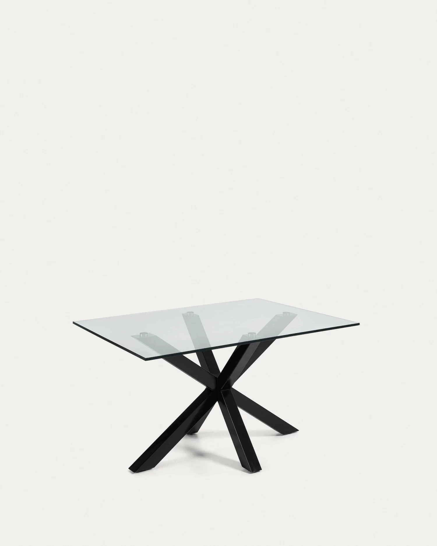 Argo Coffee Table Glass Black Legs 130 X 70 Cm | Kave Home 5 Argo Coffee Table Glass Black Legs 130 X 70 Cm | Kave Home - Image 3