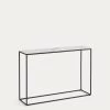 Rewena Console Table With Kalos Blanco Porcelain Top And Steel Structure 110 X 75 Cm | Kave Home 1 Rewena Console Table With Kalos Blanco Porcelain Top And Steel Structure 110 X 75 Cm | Kave Home -Quality Furniture Store CC1200K05 1V01