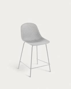 Quinby Outdoor Stool In White Height 65 Cm | Kave Home