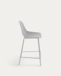 Quinby Outdoor Stool In White Height 65 Cm | Kave Home -Quality Furniture Store CC1221S05H 1V02