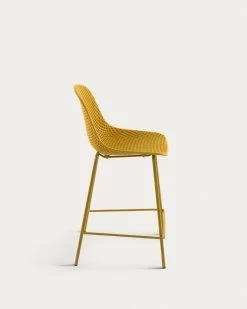 Quinby Outdoor Stool In Yellow Height 65 Cm | Kave Home 8 Quinby Outdoor Stool In Yellow Height 65 Cm | Kave Home -Quality Furniture Store CC1221S31H 1V02