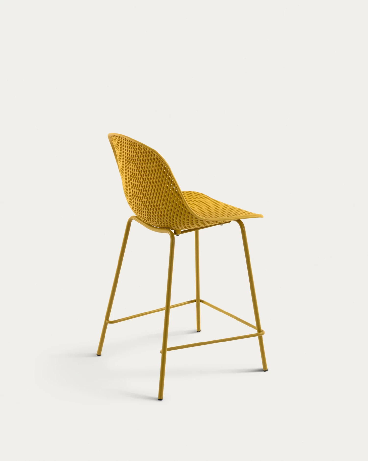 Quinby Outdoor Stool In Yellow Height 65 Cm | Kave Home 6 Quinby Outdoor Stool In Yellow Height 65 Cm | Kave Home - Image 4