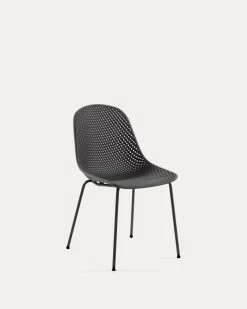 Quinby Outdoor Dining Chair In Grey | Kave Home