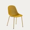 Quinby Outdoor Dining Chair In Yellow | Kave Home