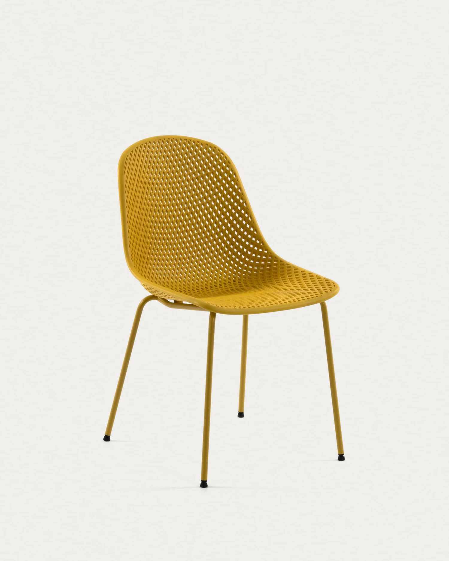 Quinby Outdoor Dining Chair In Yellow | Kave Home 3 Quinby Outdoor Dining Chair In Yellow | Kave Home