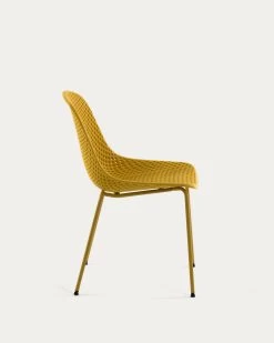 Quinby Outdoor Dining Chair In Yellow | Kave Home 10 Quinby Outdoor Dining Chair In Yellow | Kave Home -Quality Furniture Store CC1222S31 1V02