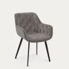 Chair Mulder Grey Velvet | Kave Home -Quality Furniture Store CC1225JU03 1V01