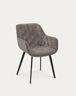 Chair Mulder Grey Velvet | Kave Home
