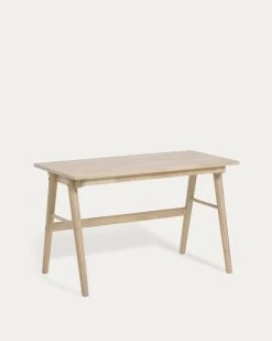 Curie Solid Rubber Wood Desk, 120 X 60 Cm