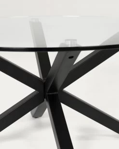 Argo Round Glass Table With Steel Legs With Black Finish à 119 Cm | Kave Home 10 Argo Round Glass Table With Steel Legs With Black Finish à 119 Cm | Kave Home -Quality Furniture Store CC1350C07 1D02