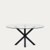 Argo Round Glass Table And Steel Legs With Black Finish à 150 Cm | Kave Home 1 Argo Round Glass Table And Steel Legs With Black Finish à 150 Cm | Kave Home -Quality Furniture Store CC1353C07 1V01