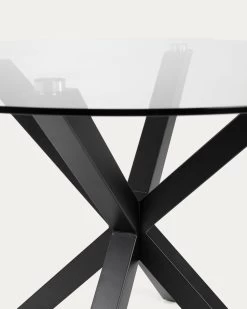 Argo Coffee Table Glass Black à 82 Cm | Kave Home 11 Argo Coffee Table Glass Black à 82 Cm | Kave Home -Quality Furniture Store CC1357C07 1D02