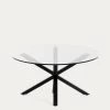 Argo Coffee Table Glass Black Ã 82 Cm | Kave Home