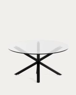 Argo Coffee Table Glass Black Ã 82 Cm | Kave Home