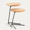 Asha Set Of 2 Solid Acacia Wood And Steel Side Table à 40 Cm / à 40 Cm | Kave Home 2 Asha Set Of 2 Solid Acacia Wood And Steel Side Table à 40 Cm / à 40 Cm | Kave Home -Quality Furniture Store CC1380M46 1V01