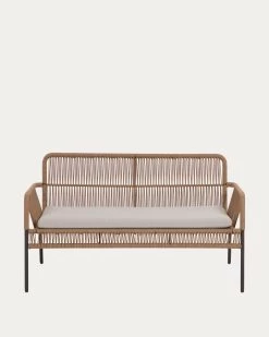 Samanta 2 Seater Stackable Sofa In Beige Cord 133 Cm | Kave Home 17 Samanta 2 Seater Stackable Sofa In Beige Cord 133 Cm | Kave Home -Quality Furniture Store CC1738J12 1V02