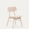 Selia Chair In Oak Veneer Solid Rubber Wood And Light Grey Upholstery | Kave Home -Quality Furniture Store CC1882AB03 1V01