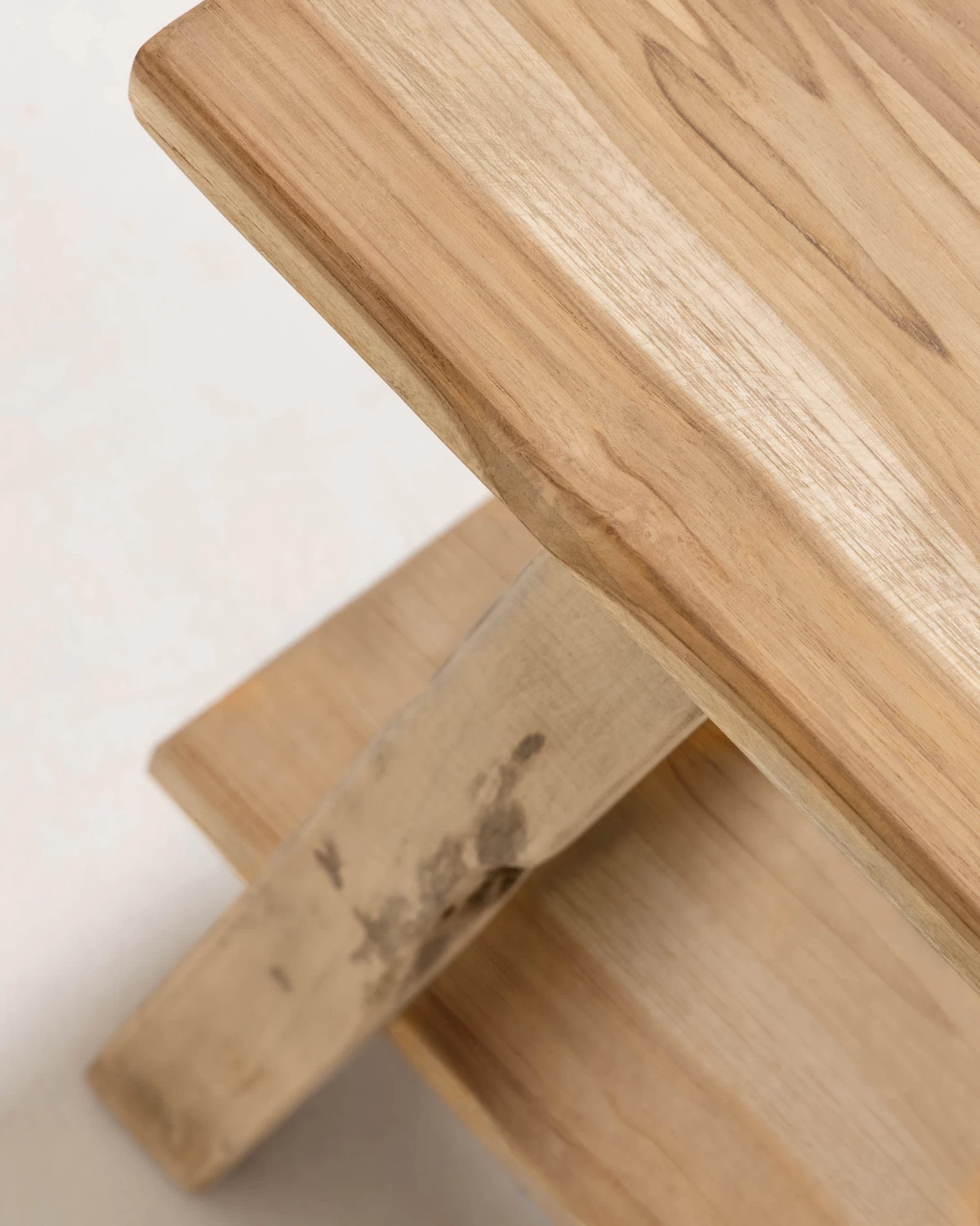 Safara Solid Recycled Teak Bench 100 Cm | Kave Home 5 Safara Solid Recycled Teak Bench 100 Cm | Kave Home - Image 3