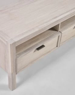 Alen Solid Acacia Wood TV Stand With 3 Drawers 165 X 50 Cm | Kave Home -Quality Furniture Store CC1961M33 1D01