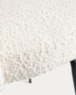 Aniela Chair With White Fleece And Metal With Black Finish | Kave Home -Quality Furniture Store CC2025J33 1D03