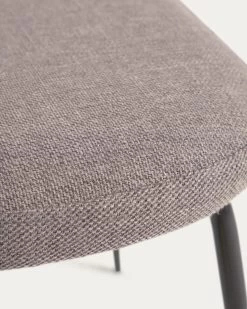 Anoha Chair In Grey With Metal With Black Finish | Kave Home -Quality Furniture Store CC2027PK03 1D03