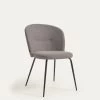 Anoha Chair In Grey With Metal With Black Finish | Kave Home 2 Anoha Chair In Grey With Metal With Black Finish | Kave Home -Quality Furniture Store CC2027PK03 1V01