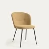 Anoha Chair In Mustard With Metal With Black Finish | Kave Home