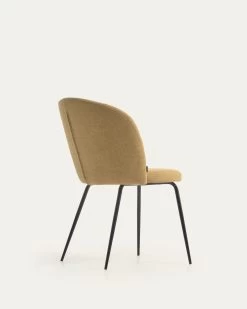 Anoha Chair In Mustard With Metal With Black Finish | Kave Home -Quality Furniture Store CC2027PK81 1V03