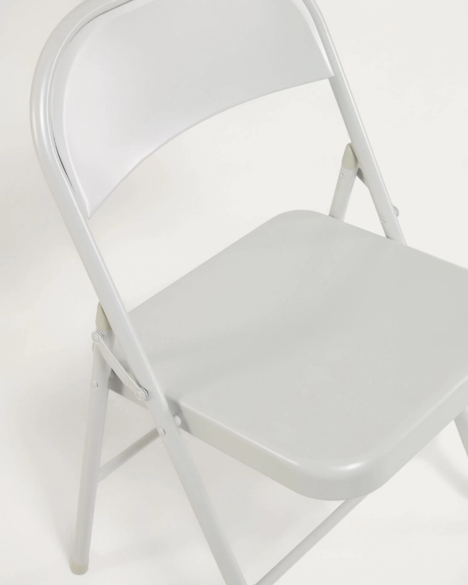 Aidana Metal Folding Chair In Light Grey | Kave Home 5 Aidana Metal Folding Chair In Light Grey | Kave Home - Image 3