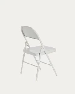 Aidana Metal Folding Chair In Light Grey | Kave Home 17 Aidana Metal Folding Chair In Light Grey | Kave Home -Quality Furniture Store CC2093R14 1V03