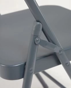 Aidana Metal Folding Chair In Dark Grey | Kave Home -Quality Furniture Store CC2093R15 1D03