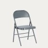 Aidana Metal Folding Chair In Dark Grey | Kave Home -Quality Furniture Store CC2093R15 1V01