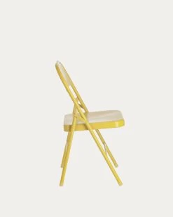 Aidana Metal Folding Chair In Mustard | Kave Home -Quality Furniture Store CC2093R81 1V02