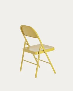 Aidana Metal Folding Chair In Mustard | Kave Home -Quality Furniture Store CC2093R81 1V03