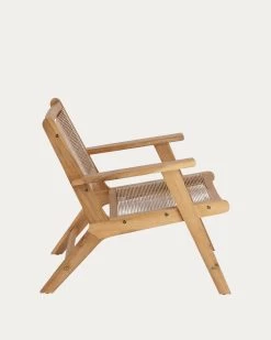 Geralda Acacia Wood Armchair With Natural Finish FSC 100% | Kave Home -Quality Furniture Store CC2095S12 1V02