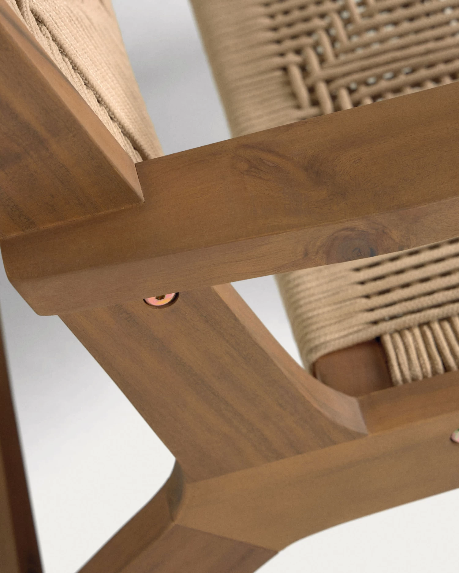 Geralda Acacia Wood Armchair With Dark Finish FSC 100% | Kave Home 7 Geralda Acacia Wood Armchair With Dark Finish FSC 100% | Kave Home - Image 5