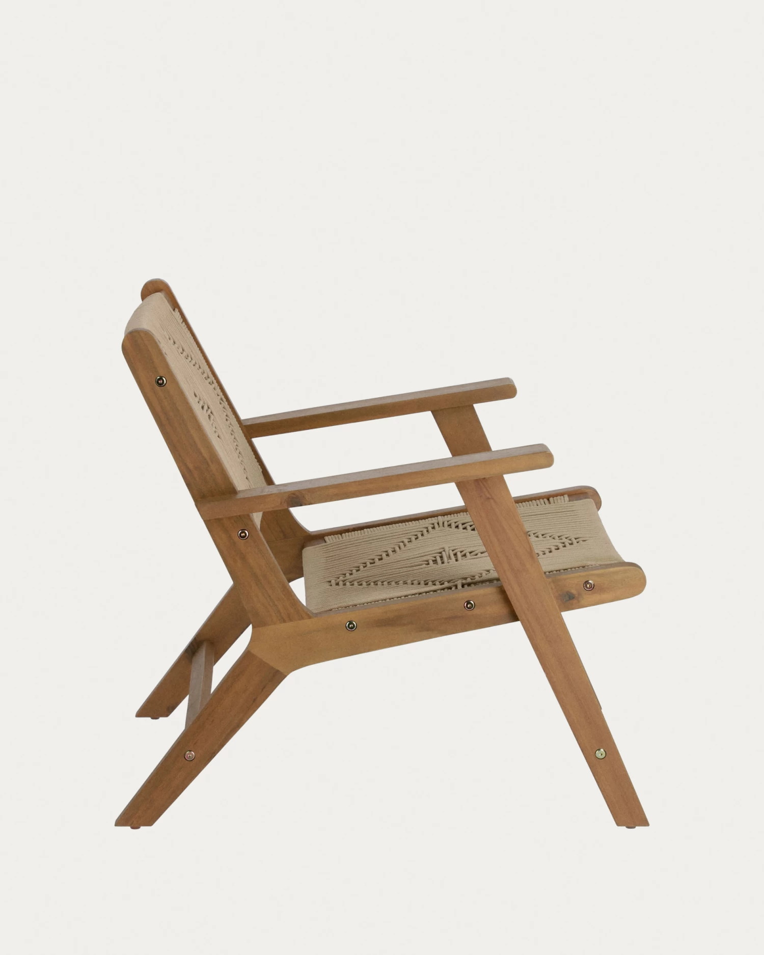 Geralda Acacia Wood Armchair With Dark Finish FSC 100% | Kave Home 8 Geralda Acacia Wood Armchair With Dark Finish FSC 100% | Kave Home - Image 6