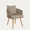 Hemlice Chair In Beige Rope With Solid 100% FSC Acacia Legs | Kave Home -Quality Furniture Store CC2098J12 1V01
