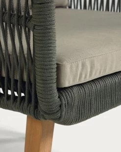 Inti 2 Seater Sofa With 2 Green Cord Armchairs 100% FSC | Kave Home -Quality Furniture Store CC2100J12 1D03