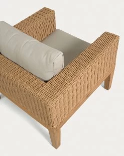 Giana Armchair In Solid Acacia Wood And Rattan FSC 100% | Kave Home -Quality Furniture Store CC2104J12 1D02