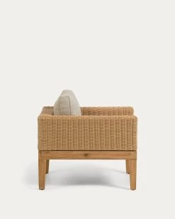 Giana Armchair In Solid Acacia Wood And Rattan FSC 100% | Kave Home -Quality Furniture Store CC2104J12 1V02