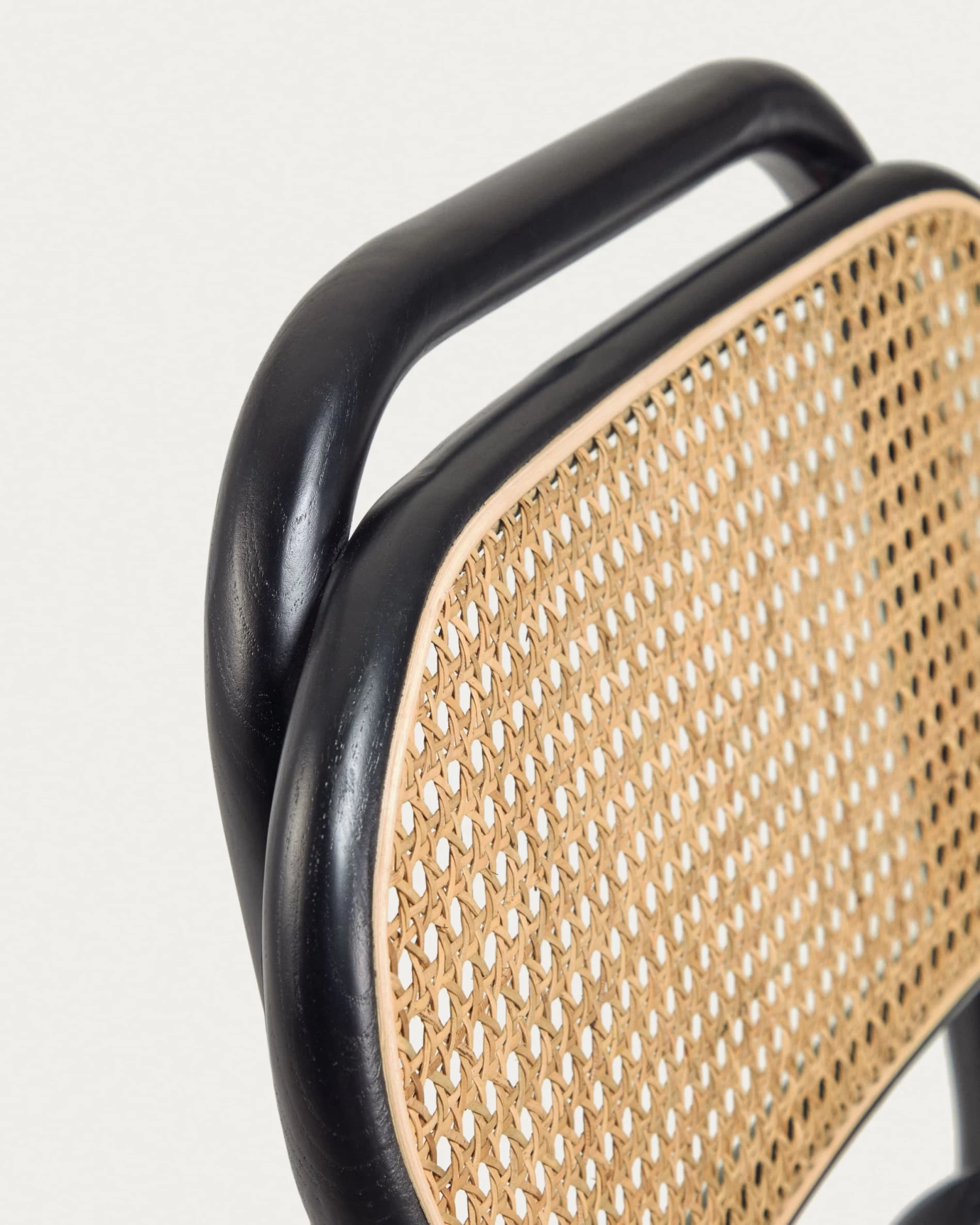 Doriane Solid Elm Chair With Black Lacquer And Upholstered Seat | Kave Home 7 Doriane Solid Elm Chair With Black Lacquer And Upholstered Seat | Kave Home - Image 5