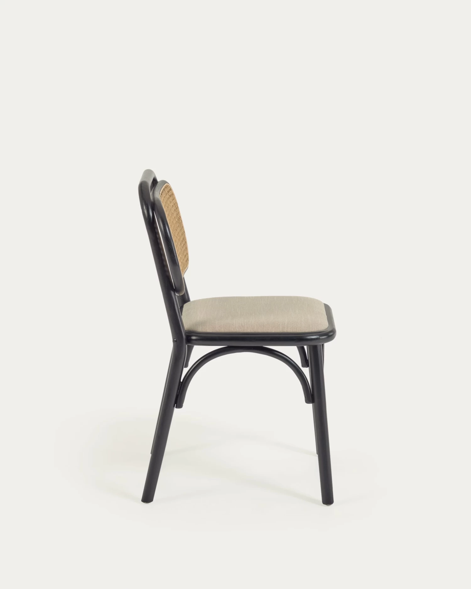 Doriane Solid Elm Chair With Black Lacquer And Upholstered Seat | Kave Home 8 Doriane Solid Elm Chair With Black Lacquer And Upholstered Seat | Kave Home - Image 6