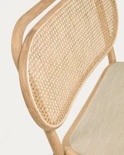 Doriane Solid Oak Easy Chair With Natural Finish And Upholstered Seat | Kave Home -Quality Furniture Store CC2114MV12 1D02