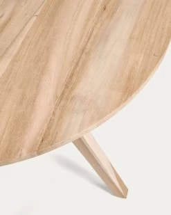 Maial Round Solid Teak Wood Table 90 Cm | Kave Home -Quality Furniture Store CC2125M47 1D01