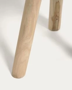 Glenda Round Solid Teak Wood Side Table Ã 35 Cm | Kave Home -Quality Furniture Store CC2147M47 1D02