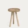 Glenda Round Solid Teak Wood Side Table Ã 35 Cm | Kave Home -Quality Furniture Store CC2147M47 1V01