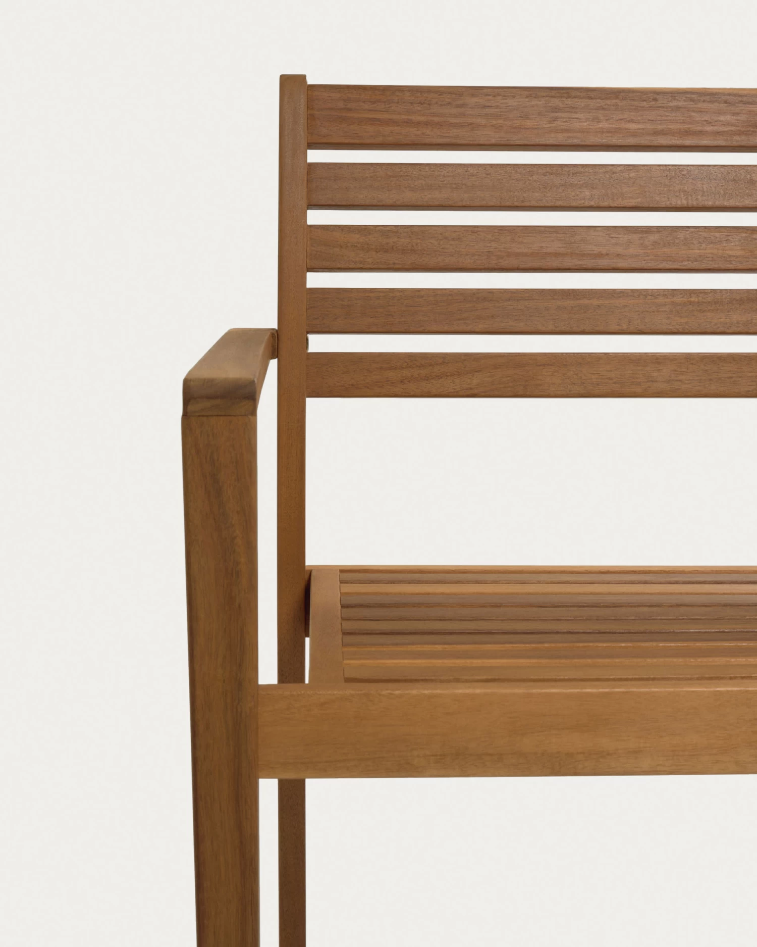 Hanzel Stackable Solid 100% FSC Acacia Wood Garden Chair | Kave Home 7 Hanzel Stackable Solid 100% FSC Acacia Wood Garden Chair | Kave Home - Image 5